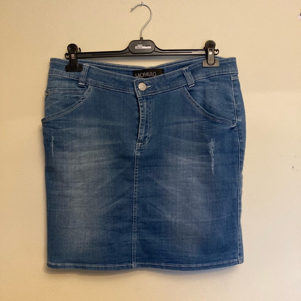 LIKE NEW - SãoPaulo Denim Mini Skirt, US 12